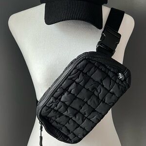 Black Quilted Crossbody Bag